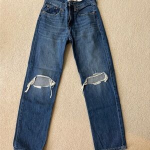 Levi's Women's Distressed Straight Leg Jeans